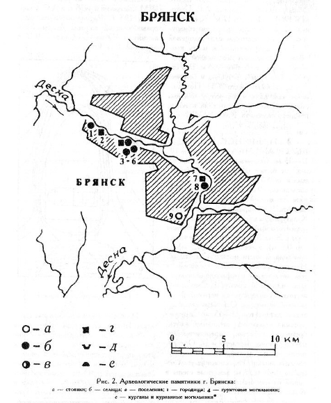 Археологические памятники города Брянска