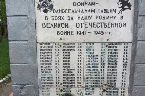 Сушаны. Памятник воинам В.О.В.