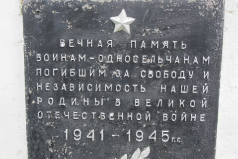 Лопазна. Памятник воинам В.О.В.