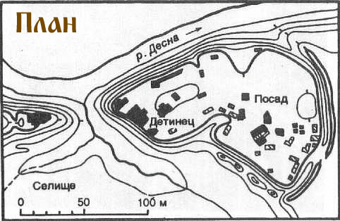 План городища Вщиж